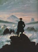 Caspar David Friedrich Wanderer above the Sea of Fog (mk10) oil on canvas